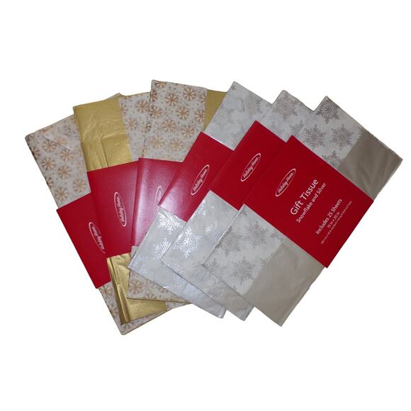 Tissue Wrapping Paper Holiday-Christmas-Winter 12 Packages of 25 Sheets - Picture 1 of 4